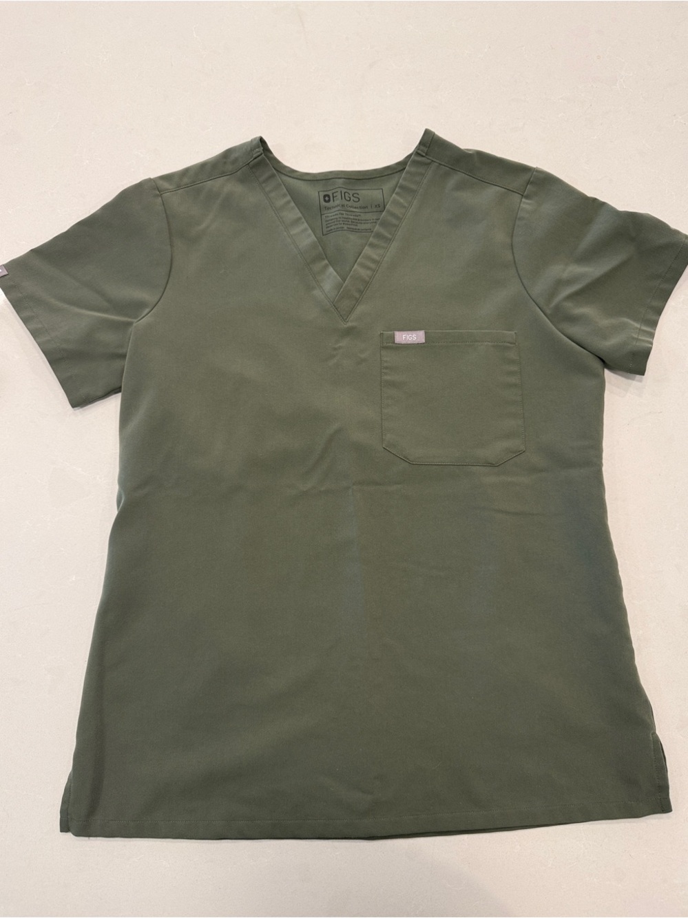 Figs Catarina Scrub Top in Moss